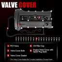 MITZONE Valve Cover with Gasket Compatible with 2007-2020 Dodge Journey Caliber Avenger Jeep Compass Patrio Chrysler Sebring 200 1.8L 2.0L 2.4L