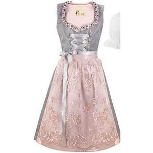 Alte Liebe Girls German Dress Bavarian Dirndl Oktoberfest Children Dress Size 116 Grey Pink