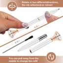 PASISIBICK White Diamond Pens Pack of 20 Bling Diamond Gem Pen Dcor Gifts for Women Bridesmaid Coworkers Bulk Crystal Metal Ballpoint Pens Black Ink(20 PCS White)