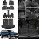 Rongtaod Floor Mats Compatible with 2021-2025 2026 Kia Sorento 6&7 Seats (not for Hybrid) Cargo Mat Cargo Liner Back Seat Cover 2024 Sorento Accessories (Trunk Mat with Backrest Mat+Floor Mats)