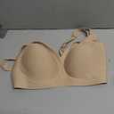 COOL CUTE Jelly Bras for Women Wireless Bra V Neck Seamless Push Up Full Coverage Bralette Tshirt Everyday Bra (L)