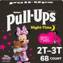 Pull-Ups Girls' Nighttime Potty Training Pants, Training Underwear, 2T-3T (16-34 lbs), 68 Ct, Packaging May Vary