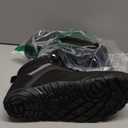 Womens Mens Winter Barefoot Boots Warm Minimalist Wide Toe Box Snow Boots Zero Drop Sole Outdoor Water Resistant Ankle Booties (10 Women/8.5 Men, Black)