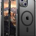 jaroco Magnetic for iPhone 14 Case, [Compatible with MagSafe][Military Grade Drop Protection][Heavy Duty Protection][Non-Slip][Shockproof] 2-Layer Durable Bumper Phone Case 6.1''-Black
