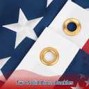 3x5 Ft American Flag for Outside,USA Flag Heavy Duty Double-Stitched Long Lasting US Flags,UV Protection Fade Resistant and Waterproof Nylon, Deluxe Embroidered Stars,Sturdy Brass Grommets for High Wind, Stars and Stripes Outdoor Outside