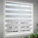 RED GRAPES Zebra Blinds for Windows Dual Layer Roller Window Shades Light Filtering Sheer Privacy Light Control for Day and Night Blind Shade for Home and Office,Easy to Install(23" W x 72" H, Grey)