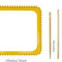 ULIONTAC 7.5 Inch Solid Metal Square Weaving Loom Tool with Needle Hook for Knitting Sewing DIY Craft Board Elastic Hoop and Yarn Weave Plate Beginner-Friendly