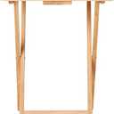 Folding TV Tray Table, Indoor Single Tables for Small Space, Stable Solid Wood Construction Space Saving, 19"" L x W 15"" W x 26"" H (Natural), RT408