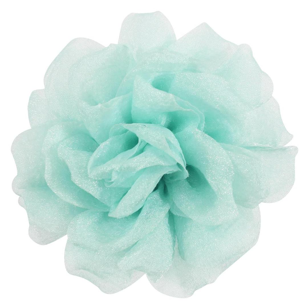 4.3 Inches Rose Flower Brooches and Pins for Women | Green Brooch with Hair Clip | Hair Pins and Flower Clips for Hair| Lapel and Hat Pins | Pale Green