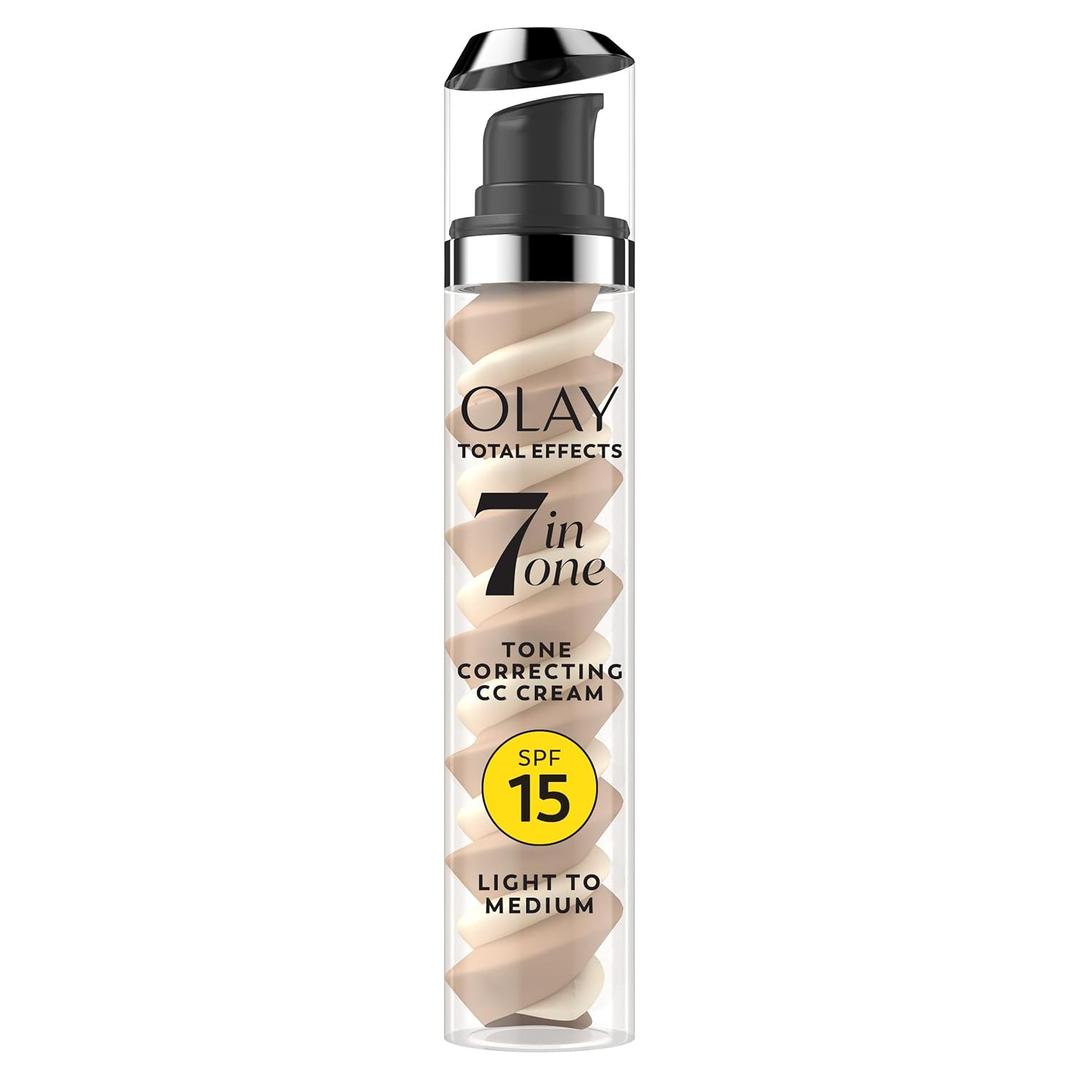 Olay Total Effects Tone Correcting Face Moisturizer with Sunscreen SPF 15, Light to Medium 1.7 Ounces