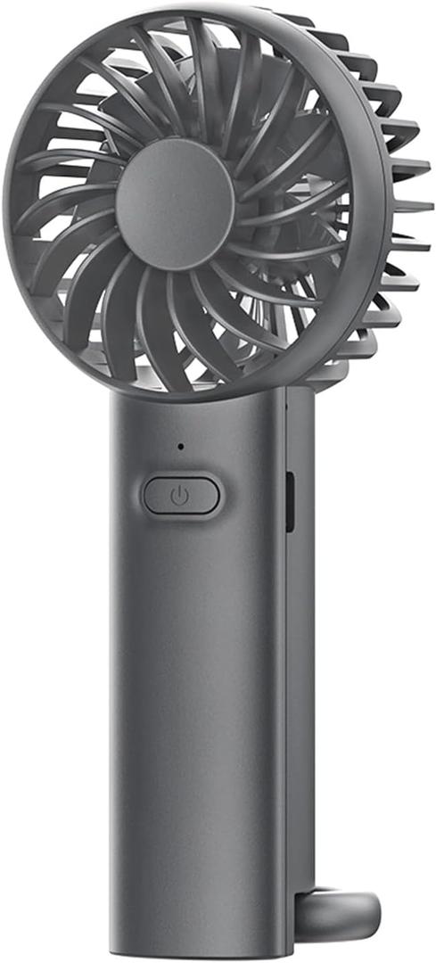 2 x Handheld Fan 1200mAh, 6.8H Max Cooling 3-Speed Portable Mini Fan, Type-C Rechargeable Personal Pocket for Travel Office Outdoor (Black)