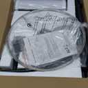 Ambimall 60" Floor Lamp with Remote Control and Stepless Dimmable Bulb, Colors Temperature & Brightness Adjustable, Modern Floor Lamps for Living RoomBeige Shade & Black Pole (61 inches)