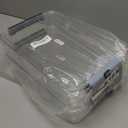 2 Pcs 5.5qt 9 x 13 Plastic Portable Project Case With Snap-Tight Latch Clear Stackable Storage Box With Lids Organizer Container For A4 File Photo Documents Scrapbook Craft Art Supplies (Large-Blue)