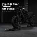 SPECSTAR Universal Motorcycle Stands, 882 Lbs Capacity Front Rear Wheels Lift Combo with U+L Adjustable Swingarm Spool, Heavy Duty Paddock Stands fit for BMW, Suzuki, Yamaha, Honda, Kawasaki, Black, 2pcs-882 Lbs