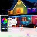 HConce Permanent Outdoor Lights Pro, 50ft RGB-IC LED Eaves Lights, IP67 Waterproof with Smart App&Remote Control,for Christmas,Party, Daily, Halloween and All Holiday Decor