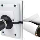 HVAC Wall Penetration & Line-Set Cover Kit, Wall Sleeve for AC Line Set and Split Cover, HVAC Penetration Cover for Outdoor and Indoor Air Conditioner Systems (White Kit, 2.36 in)