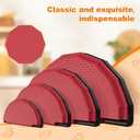 4 Pack Tortilla Sealers, 4-In-1 10"+8"+6"+4" Flour Tortilla Crimper, Quesadilla Maker, Tortilla Press - Make Tacos, Crumpet, Calzones, Burritos - Environmentally Friendly Biodegradable Material (Red and black)