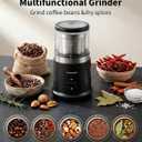 SHARDOR Quiet Coffee Grinder Electric, 70g Removable Bowl Spice Grinder for Coffee Beans, Seeds and Grains, Super Silent Grinding Mill with 60dB Low Noise, 2.5oz Capacity, Black