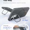 Vihibii for iPhone 17 Case with Kickstand, [Compatible with Magsafe], Shockproof Sturdy Cover & Raised Edges Protection, Fade-Resistant Glow Slim Stylish Phone Case for iPhone 17, 6.3" (2025), Grey