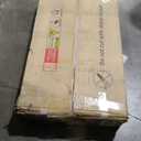 DWVO 46'' Glass Top Makeup Vanity with 10 Drawers, Vanity Desk Set with Large LED Mirror, Built-in Charging Station & Cushioned Storage Chair, Dressing Table with 3-Color Light Modes, Cream White