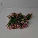 Artificial Flowers for Outdoor Indoor Garden Home Decoration, Faux Flower Daisy with Eucalyptus Leaves Fake Plants Greenery Boxwood Porch Patio, 12 Bundles (Pink)