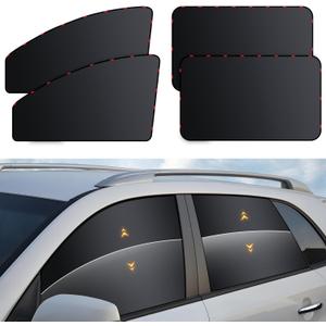 ZATOOTO Car Window Shades - 4 Pack Car Window Covers Premium UV Blocking, Side Window Curtains Full Blackout for Privacy, Breastfeeding, Napping, Camping, and Travel, Universal Fit for Most Vehicles