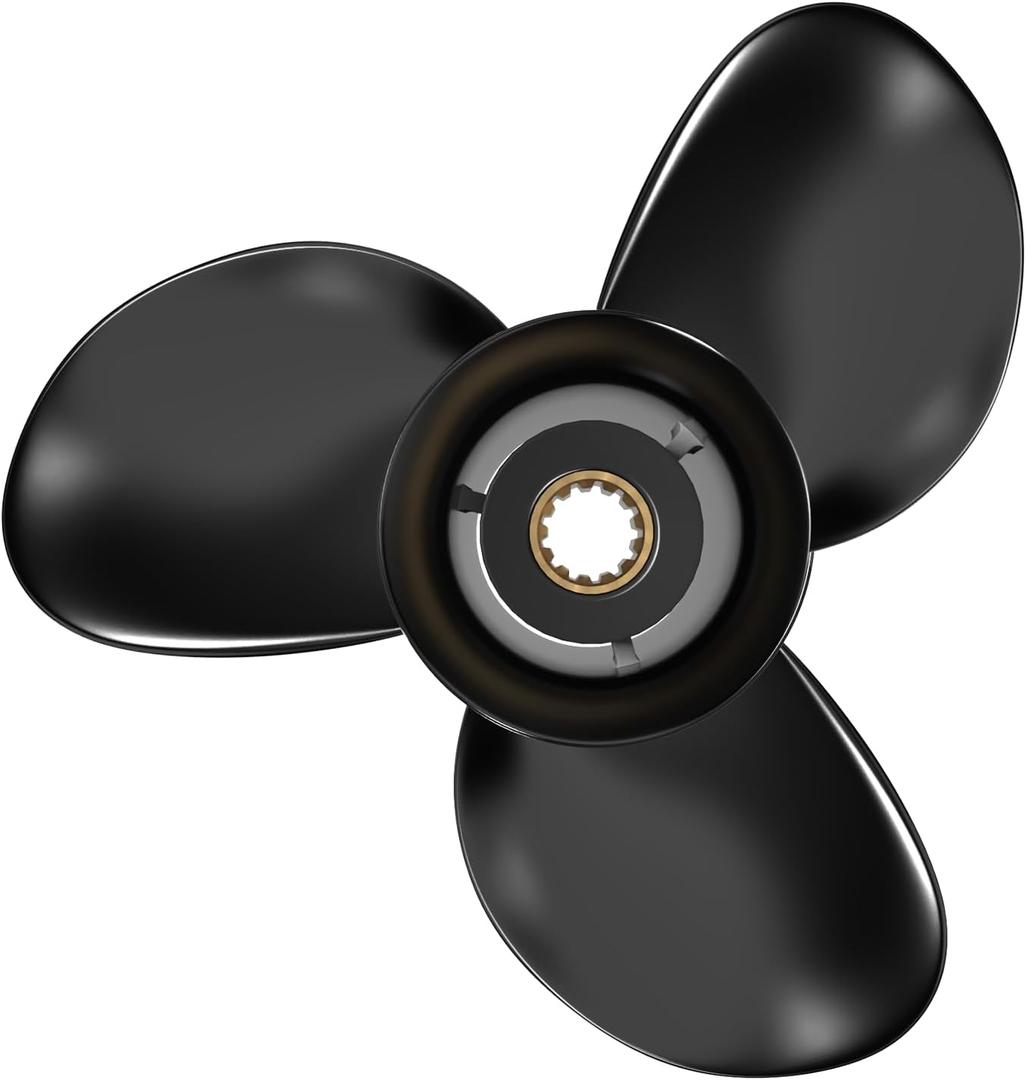 OEM 13 1/4x17 Upgrade Aluminum Propeller Fit BRP,Johnson,Evinrude,OMC Stern Drive 40-140hp(Hub Kits Included),13 Spline,Parts No. 765183,RH