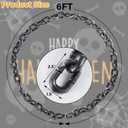 Zcaukya 2 Pcs Halloween Plastic Chain, 6 FT Halloween Props Fake Chains, Plastic Chain Links Creepy Costumes Accessories Haunted House Decor