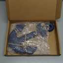 13" Nautical Wooden Anchor with Rope Nautical Beach Wood Anchor Wall Art Decor Door Hanging Ornament Beach Theme Home Decoration (Blue)