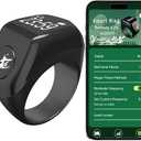 Aladdin Myth Multifunctional Tasbih Prayer Smart Ring, Tasbeeh Counters, Prayer Direction Indicator Guide, 5 Azan Alarm Clock, Electronic Rosary, Step Counting, Heat Rate, SPO2, Blood Pressure, Black