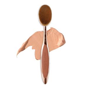 Artis Elite Oval 7 Blonde Fibre Brush  Professional Dense Makeup Applicator for Foundation, Creams, Powders, BB cream, SPF and Contour, Airbrush finish, Color Rose Gold