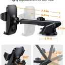 [True Anti-Vibration] Car Phone Holder VANMASS2025 Ultimate Military-Grade UpgradedSuction Cell Mount Truck Stand Cradle for Dashboard Windshield Vent for iPhone 16 Pro Max 15 14 13 Samsung Android