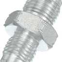 PATIKIL Hex Reducing Nipple Connectors Pipe Adapter 7/16" Male 37 Flare JIC x 1/2" g Male Straight Adapter, Pipe Fitting Reducer Plated Steel Hydraulic Nipple Fitting