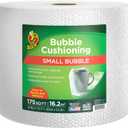 Duck Brand Small Bubble Cushioning Wrap for Moving & Shipping - 175 FT Bubble Packing Wrap for Extra Protection Packaging Boxes & Mailers - Clear Bubble Roll Moving Supplies, Perforated Every 12 IN