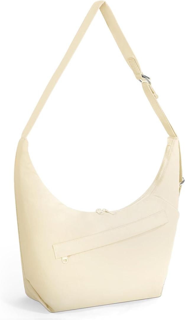 Crossbody Sling Bag for Women - Crescent Cross Body Hobo Bags Waterproof Travel Shoulder Tote HandBags (Beige)