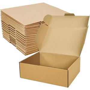 12x9x4 Inches Shipping Boxes, White Corrugated Cardboard Literature Mailer for Small Business, Set of 20 Packaging Supplies