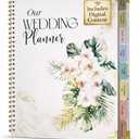 Wedding Planner Book and Organizer for Bride and Groom - Engagement Gift, Wedding Planner with Checklist, Timelines, & Budget Tracker - Includes Free QR Code for Exclusive Digital Tools.