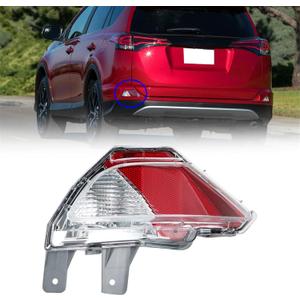 labwork Rear Bumper Reflector Stop Tail Light Brake Lamp Replacement for RAV4 2016-2019 Rear Left Side