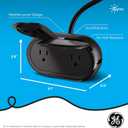 GE Cync Smart Plug, Outdoor Bluetooth and Wi-Fi Outlet Socket, Weather Resistant Plug, Works with Alexa and Google, Black (1 Pack)