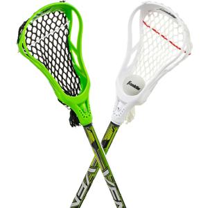 Franklin Sports Future Champs 2 Player Youth Lacrosse Sticks + Ball Set - Kids 32" Inch Beginner Backyard Practice Lax Sticks + Lightweight Soft Lacrosse Ball - Toy Kids Lax Set (Green and White)
