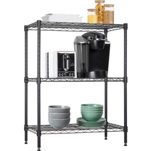 BestOffice New Wire Shelving Cart Unit 3 Shelves Shelf Rack Layer Tier