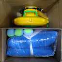 Bounce House, Inflatable Bouce House for Kids 3-6 with Basketball Hoop Jump Area and Slide, Space-Themed Inflatable Bouncy Castle with Air Blower for Indoor/Outdoor
