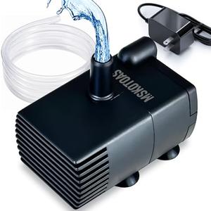Automatic Small Sump Pump with Water Sensor, 8 FT Lift 74 GPH with 6 FT Tubing, 115/230V Mini HVAC Condensate Removal Pump with Float Switch for Dehumidifier, Air Conditioner, Hydroponic, Auto On Off