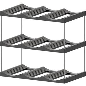 Space Saving Stackable Water Bottle Shelf Space Efficient Water Bottle Storage Holder Functional Organizers for Cabinets