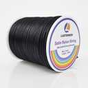 330 Feet Satin Nylon String, 1 mm Silky Smooth Durable Nylon Cord for Jewelry Making, Bracelets, Beading, Necklaces, Macrame, Kumihimo, Rattail, and Chinese Knot Craft (Black)