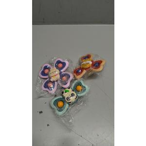 3-Piece Animal Suction Cup Spinner Toys for 1-3 Year Old Boys & Girls - Sensory Toys for Toddlers 12-18 Months - First Birthday Gifts