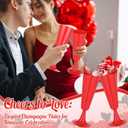 LemonRoad 100 Pcs Plastic Champagne Flutes 5 oz Disposable Champagne Glasses Bulk Toasting Cups for Party Wedding Birthday Anniversary Celebration Supplies (Red)