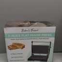 Baker's Friend Mini Panini Press Electric Griddle, 2 Slices of Panini Grill Press Sandwich Maker Press, Sandwichera Electrical for Pancakes & Eggs, Oil Tray, Non Stick Surfaces, Stainless Steel