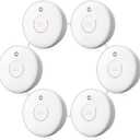 Smoke Detector Interconnected, Wireless Smoke Alarm with 5 Years Replaceable Battery, 10-Year Lifetime Fire Alarm with Silence Function and Low Battery Warning for Bedroom and Home, 6 Packs