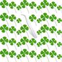 240 Pcs Dried Four Leaf Clover 4 Leaf Clover for Art DIY Crafts Embellishment Decors Resin Pressed Real Dried Pressed Flowers for DIY Jewelry Making Art Craft, 3 Sizes